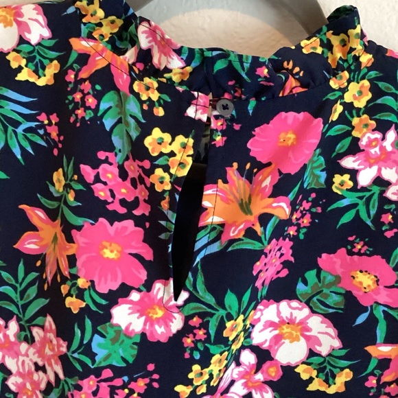 \J. Crew Factory\ Printed Ruffleneck Blouse - Picture 9 of 12